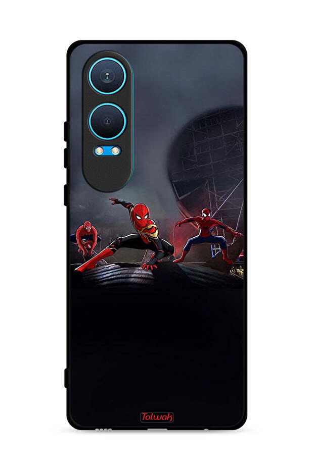غطاء حماية لهاتف OnePlus Nord CE4 Lite 5G بتصميم ثلاثة عناكب
