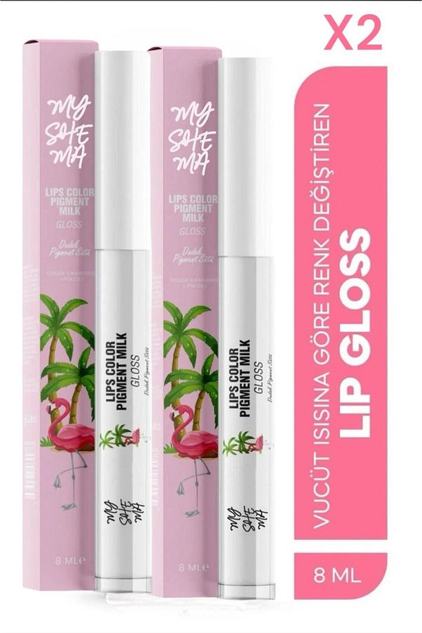 Lip Gloss Dudak Pigment Sütü Vücut Isısına Göre Renk Değiştiren Sihirli Gloss 8 ml 2 Adet - 1