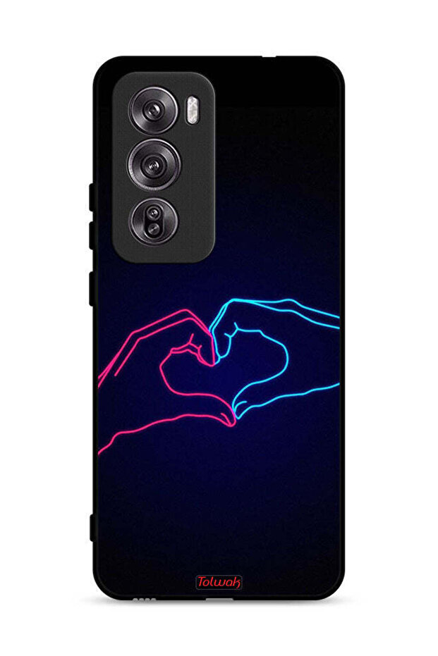 غطاء حماية لهاتف Oppo Reno12 Pro 5G بتصميم يد تلامس القلب