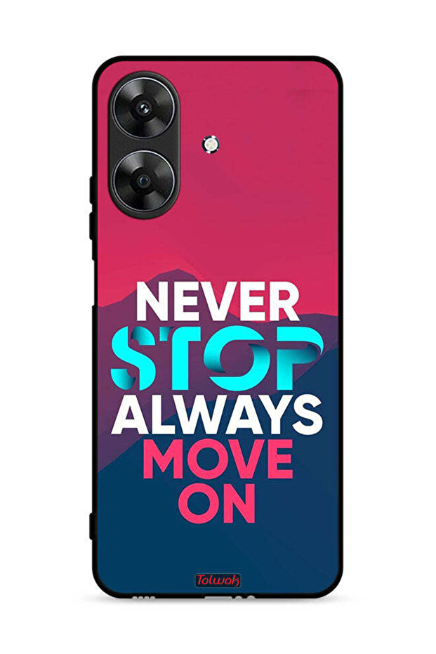 غطاء حماية لهاتف Realme Note 60 4G، لا تتوقف أبدًا، تحرك دائمًا