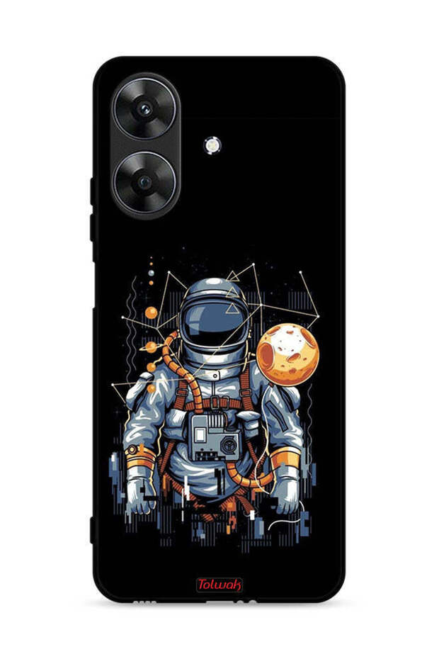 غطاء حماية لهاتف Realme Note 60 4G، رسم تجريدي لرائد فضاء