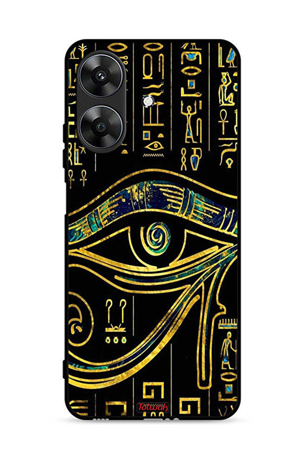غطاء حماية لهاتف Realme Note 60 4G بتصميم عين فنية
