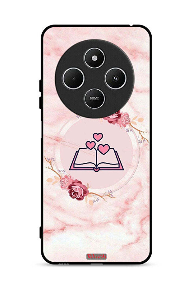 Xiaomi Redmi 14R 5G Protective Case Cover Three Hearts On Book Artwork