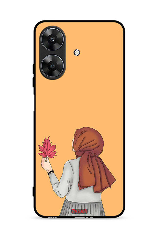 غطاء حماية لهاتف Realme Note 60 4G يحمل ورقة شجر