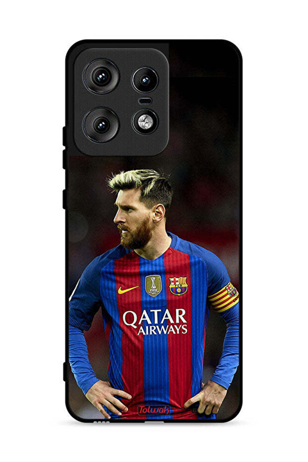 غطاء حماية لهاتف موتورولا إيدج 50 برو 5G ميسي برشلونة