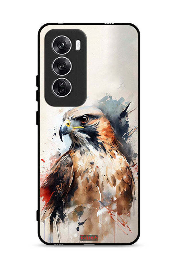 غطاء حماية Oppo Reno12 5G بتصميم نسر تجريدي