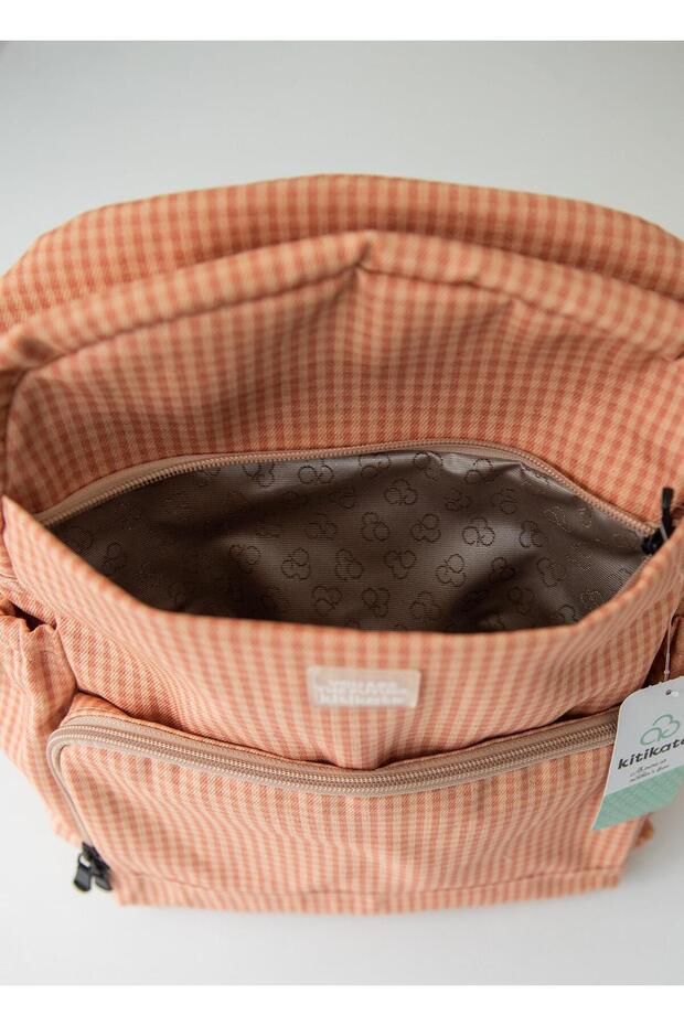 حقيبة ظهر مريحة باللون البرتقالي - 5