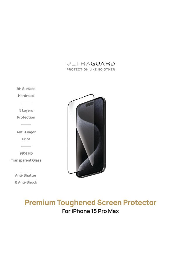 Premium Toughened Screen Protector For Iphone 15 Pro Max