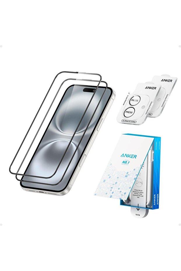 Easy Fit HD Screen and Camera Lens Protectors Kit For iPhone 16 Pro Max A720FHVC 2-Pack