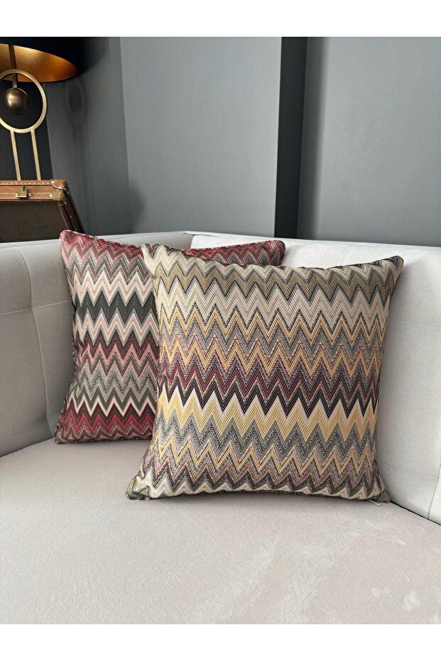 غطاء وسادة منسوج بنمط متعرج من ماريا - 4