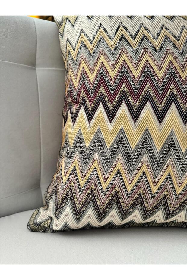 غطاء وسادة منسوج بنمط متعرج من ماريا - 5