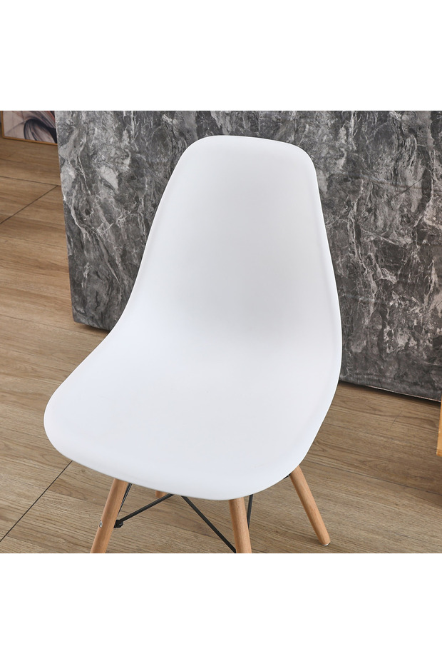 كرسي طعام ديمي بأرجل من الخشب الصلب - 3