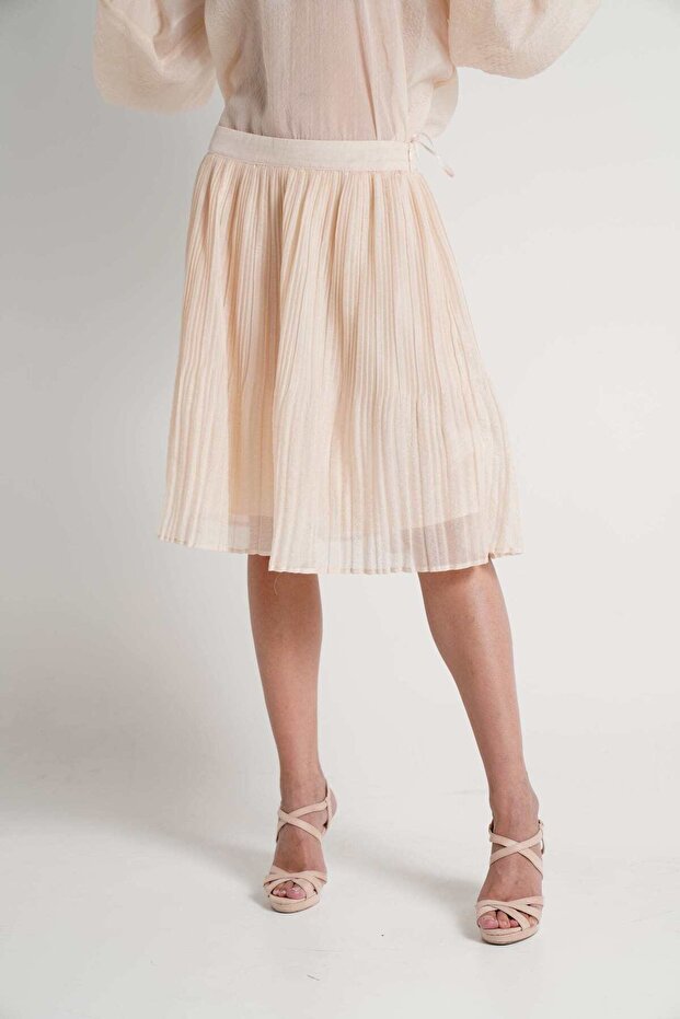 تنورة قصيرة سادة بطول الركبة - 1