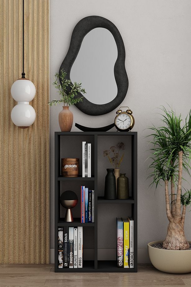 Sofya Mini Kitaplık Duvar Rafı Yan Sehpa - 2