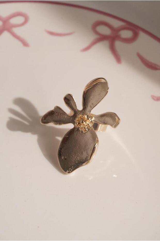 خاتم زهرة كبير الحجم قابل للتعديل - 3