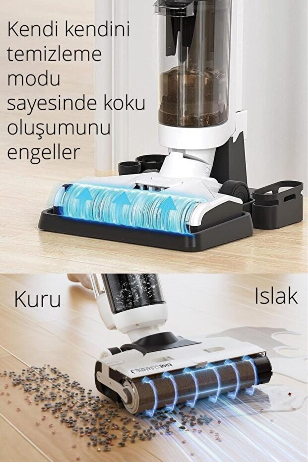 KSC-4270 Şarjlı Islak Kuru Süpürge ve Zemin Temizleyici mob paspas - 2