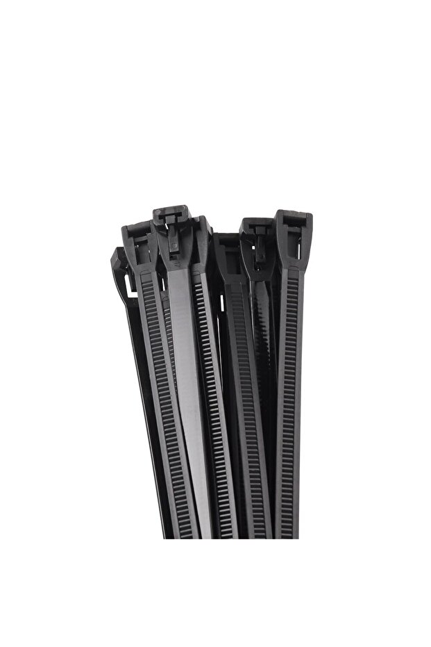 7.2x 300mm black 50pcs 7.2*300mm Large Size Detachable and Reusable Nylon Zip Ties for Environmental