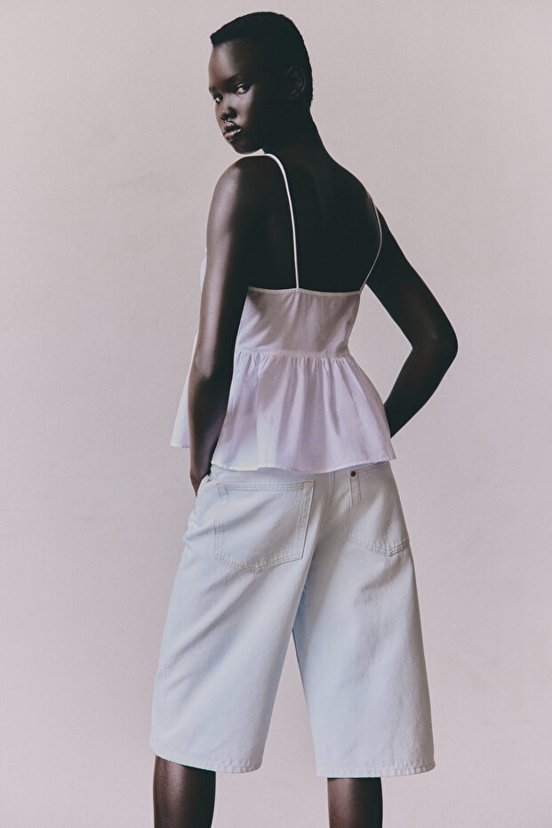 Dantel Şeritli ve Askılı Üst - 5