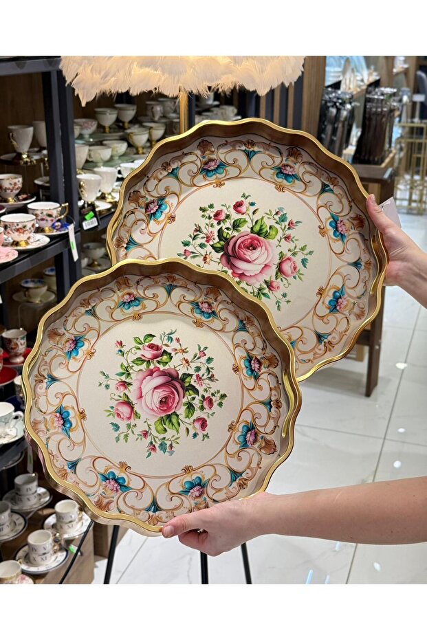 2 Pack Zenva Rose Luxury Tray