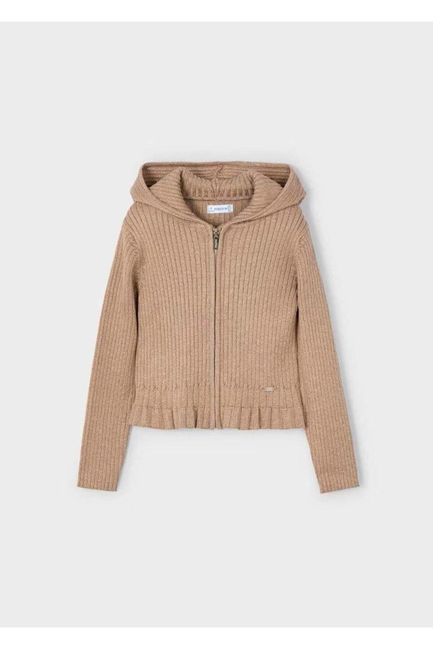 Girl Knitwear Cardigan Jacket Hooded 25Ymyr3365
