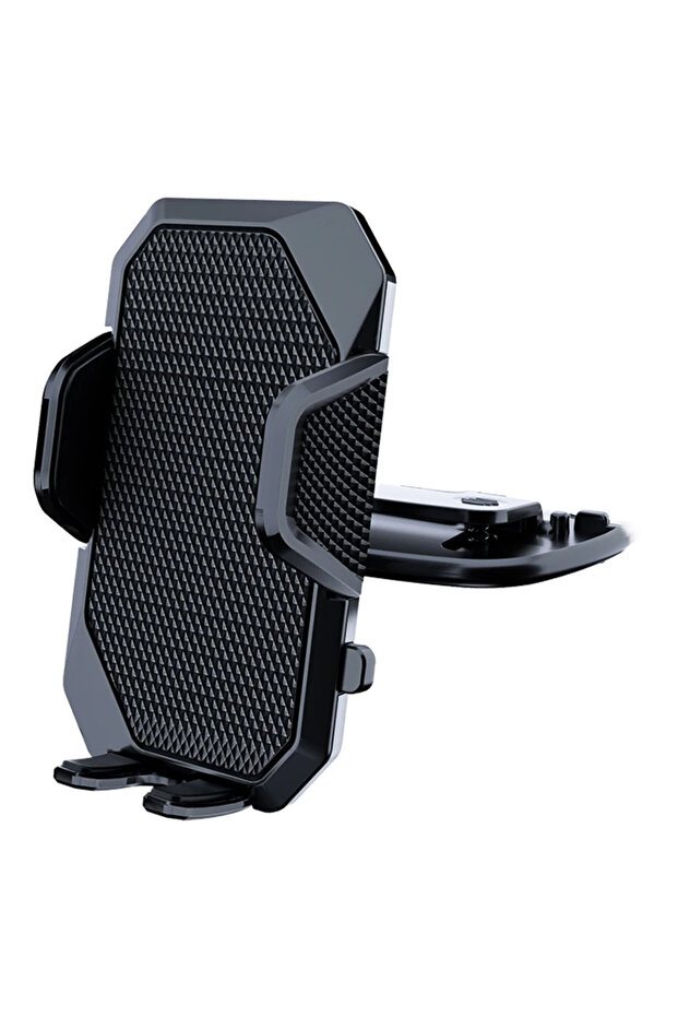 black Dual-Clip Car CD Slot Phone Holder Auto Mount 3s Installation & Shockproof for IPhone 15 Pro M