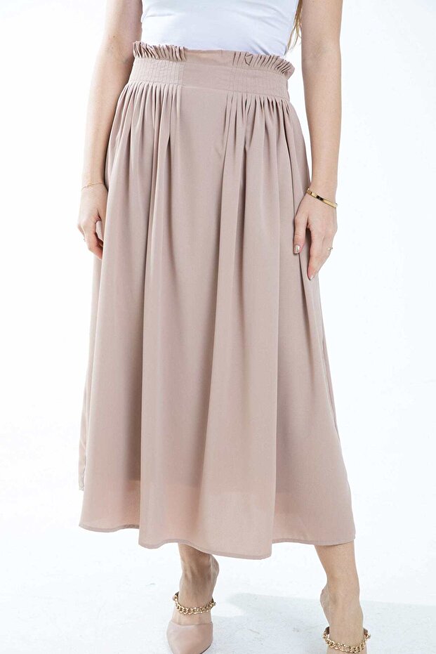 تنورة متوسطة الطول واسعة - 1