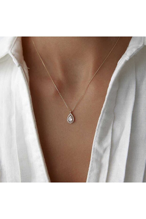 Moonlit Drop Damla Baget Kolye - 1
