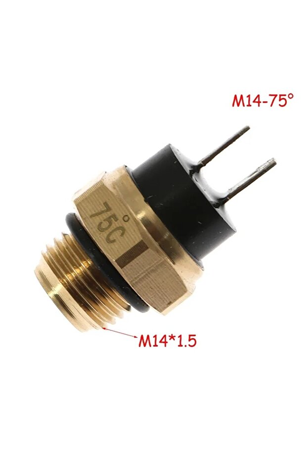 مفتاح ترموستات كهربائي M14-75 M14 لقياس درجة حرارة سائل تبريد الرادياتير، مزود بمستشعر حرارة 65/75/80 درجة مئوية، مناسب لمركبات ATV Qua