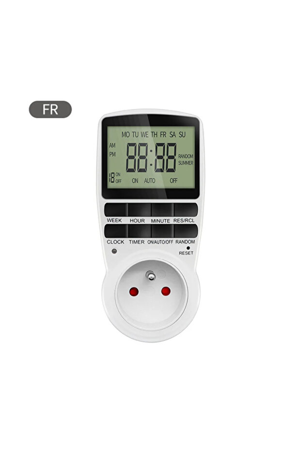 FR plug Electronic Digital Timer Switch Sket Kitchen Timer Outlet Programmable Timing Sket Control 2 - 1