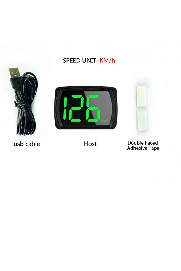 Black Y03 Digital GPS Speedometer Universal GPS Head up Display HUD Big Font KMH Reminder Meter Car