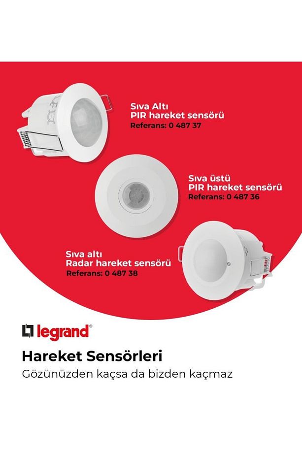 048737 360° PIR TAVAN HAREKET SENSÖRÜ SIVA ALTI IP20 - 2
