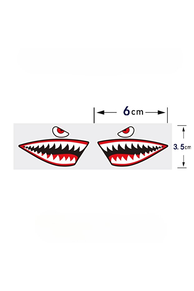6x3.5CM CH-SYT-G 1Pair Shark Head Pattern Road Bicycle Stickers DIY MTB Top Tube Vinyl Decals Waterp