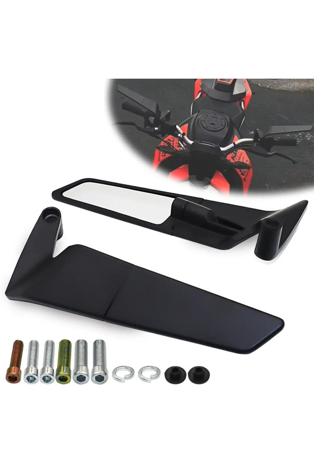 black For YAMAHA MT 07 MT07 MT 09 MT09 SP MT 10 MT10 SP Motorcycle Mirrors Stealth Winglets Mirror K