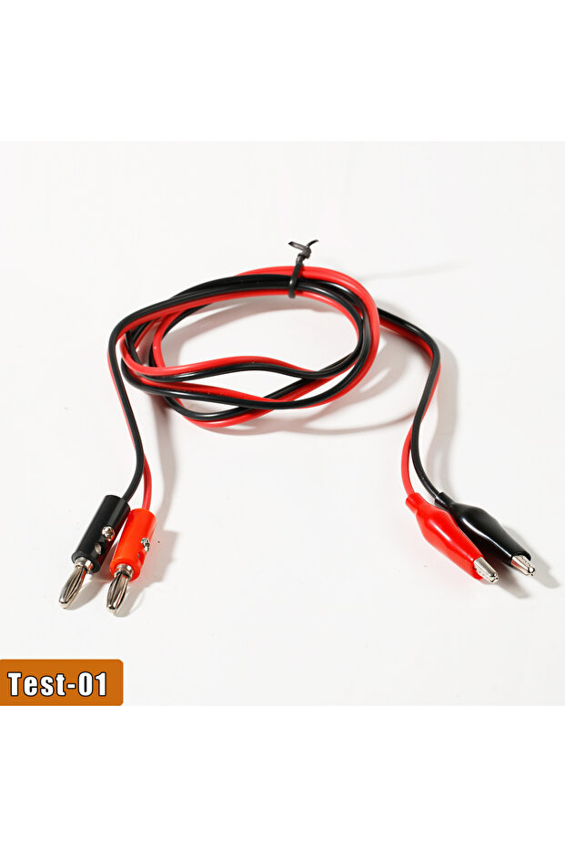 أسلاك اختبار متعددة القياسات Test-01، قابس موزة من نوع التمساح، كابل عالمي مع مشابك تمساح