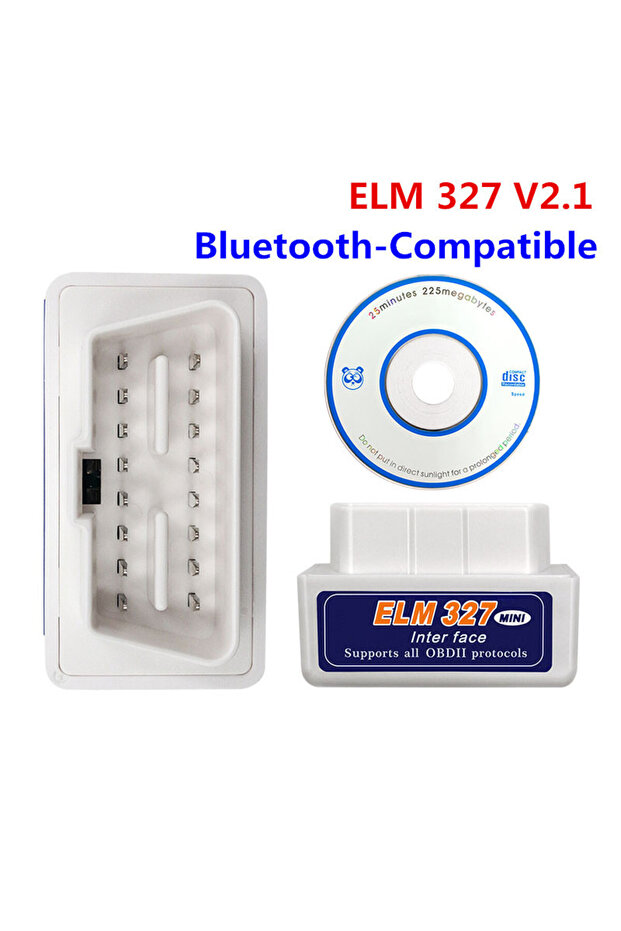 أداة قارئ رمز الماسح الضوئي OBD2 للسيارة بتقنية Bluetooth V2.1 وBluetooth ELM327 V2.1 V1.5 وأداة تشخيص السيارة