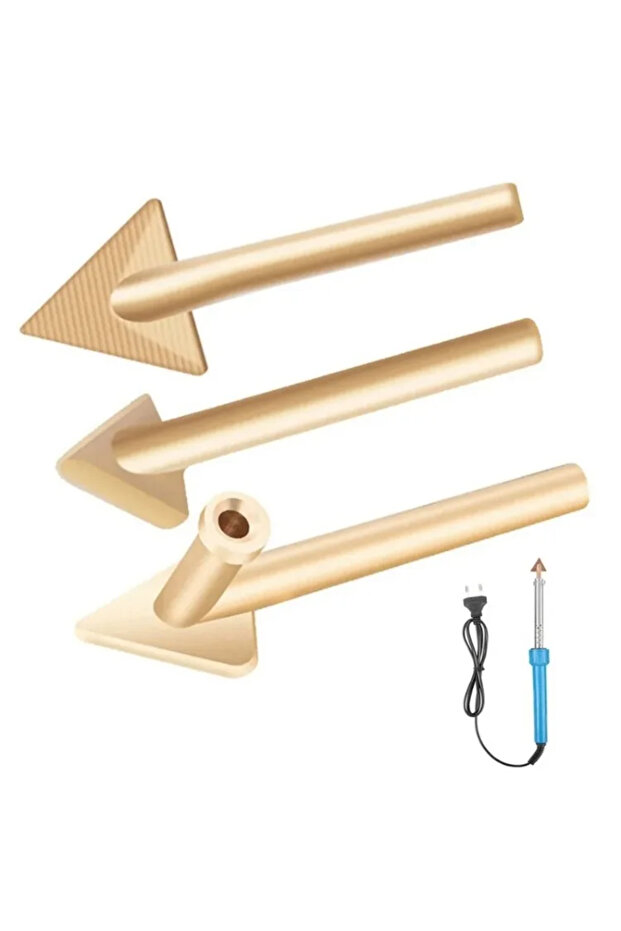 3pc Soldering Iron Tips Set Copper Triangular Smoothing Head Replacement Tips for 80Watt Plastic ... - 8