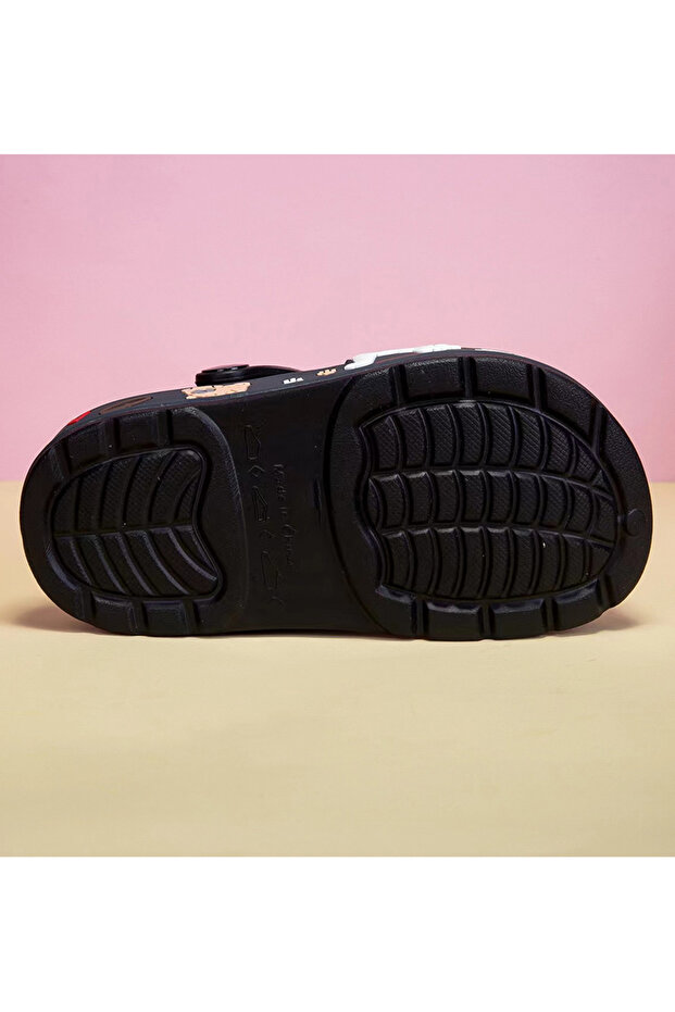 Dog Applique Backstrap Closure Clogs - Black - 8