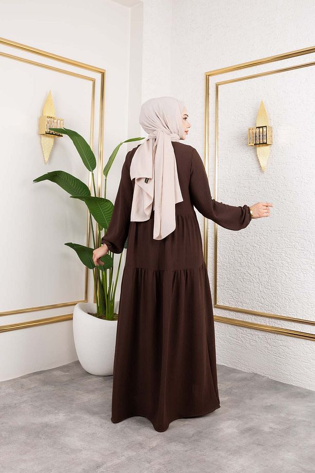 AFR MODEL AYROBİN TESETTÜR KADIN ELBİSE - 3