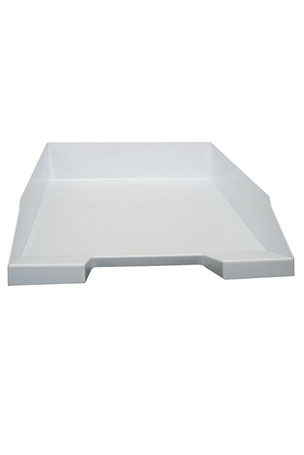 Document tray, stackable, flexible plastic, white - 2