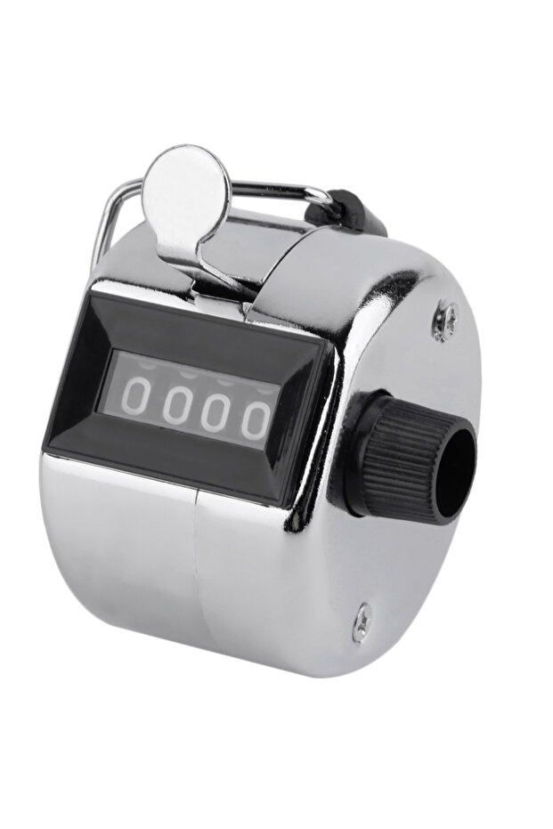 Style 2 Metal Handheld Tally Counter 4-Digit Number Count Clicker Counter, Hand Mechanical Counters - 1