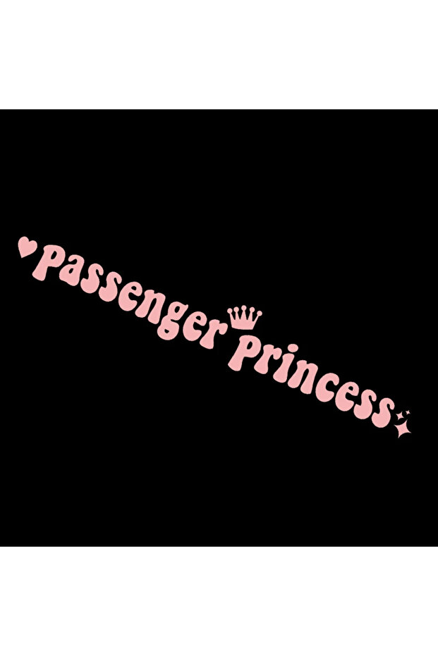 15cmx2.3cm Pink 15*2.3CM Passenger Princess Car Stickers Funny Creative Stickers for Car Rearview Mi