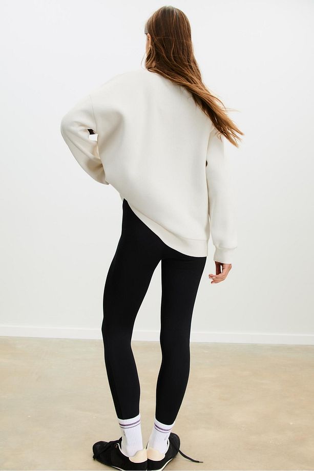 Smile Baskılı Oversize Sweatshirt - 5