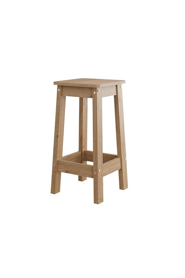 Gustav G4722 4 Adet Bar Tabureli Mutfak Adası Sepet Tabure Antrasit Ahşap Şaraplık Çok Amaçlı Dolap - 6