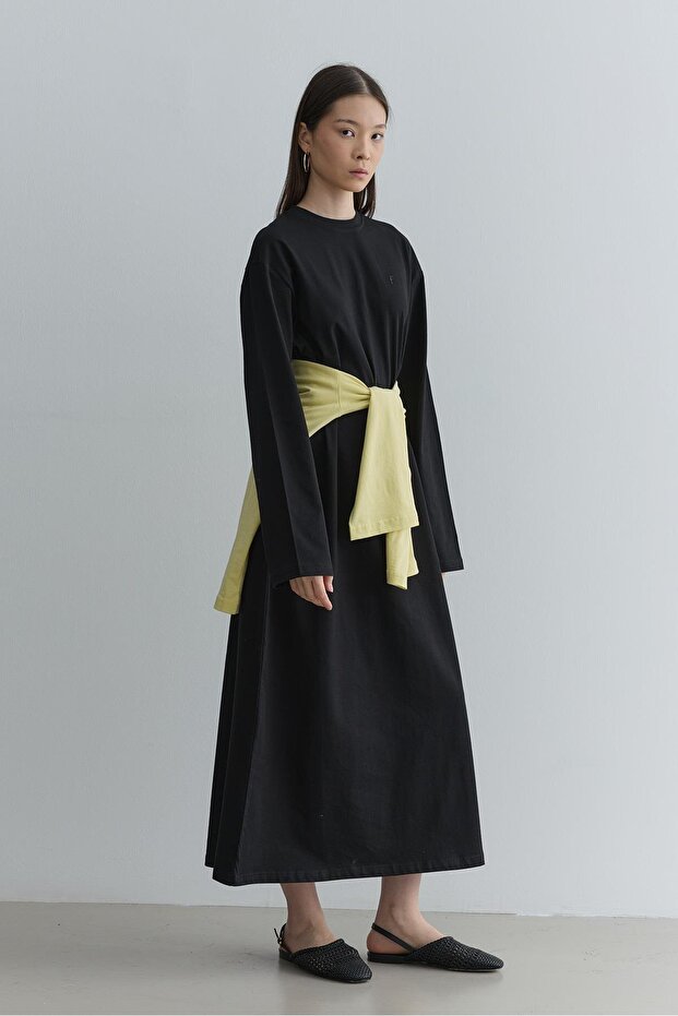 Sweat Elbise Siyah - 4