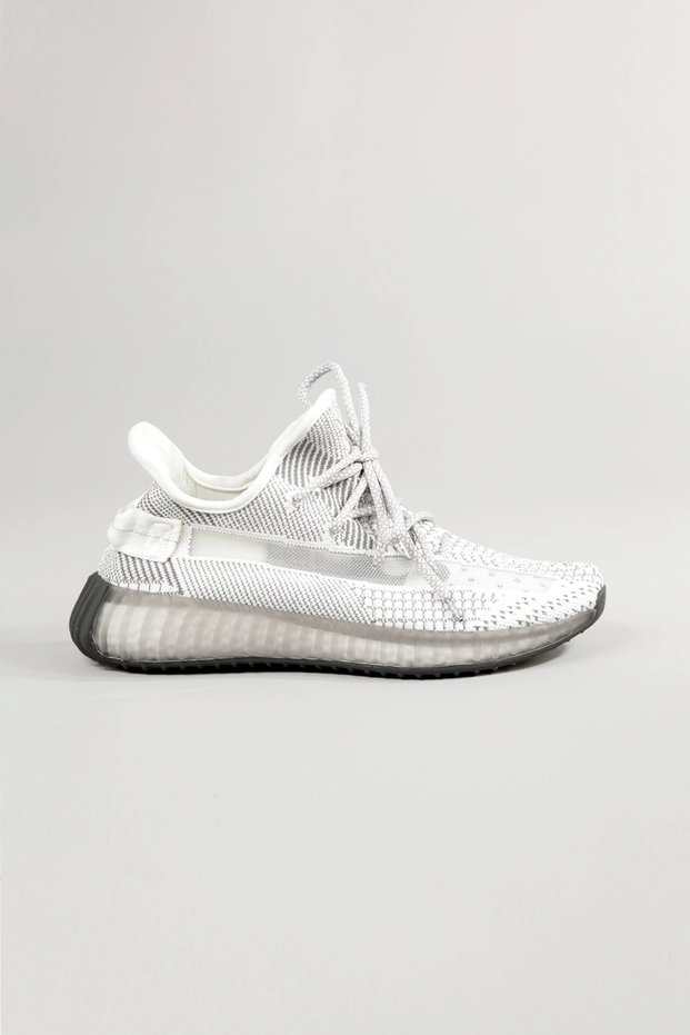 Knitwear Light Gray White Sports Shoes