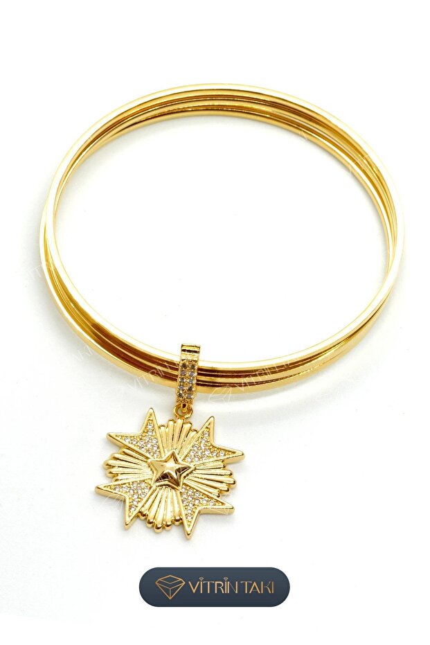 66mm Charmlı Üçlü Ajda Bilezik - 1