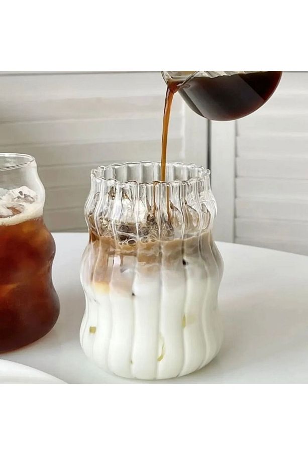 2 Li Isıya Dayanıklı Borosilikat Cam Uzun Bardak | Kahve Ve Sunum Meşrubat Bardağı Pinterest 10cm - 1