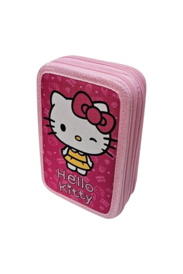 Pencil case with three compartments, equipped, 43 pieces, multicolor, My Style, Hello Kitty - 1