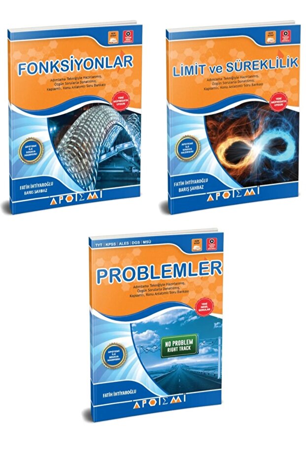 APOTEMİ YAYINLARI FONKSİYON - LİMİT - PROBLEM 3' LÜ FASİKÜL SET. - 1