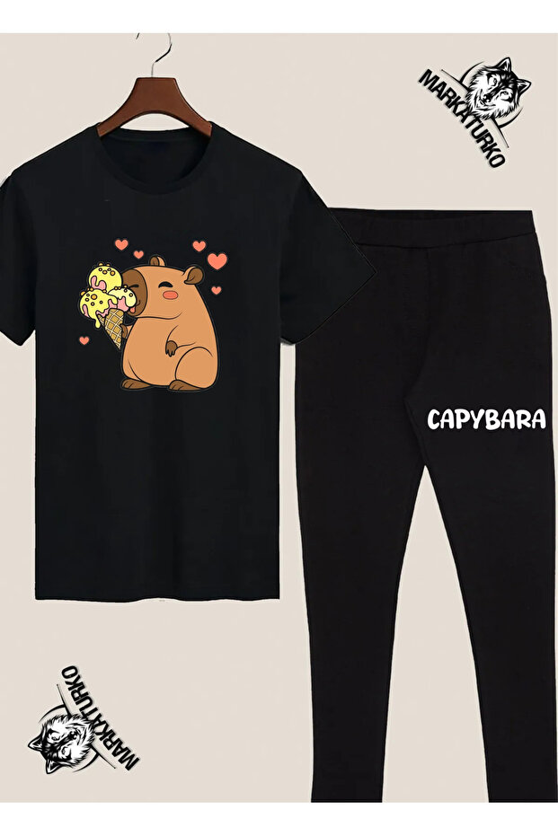 Capybara Design Children's T-Shirt Leggings Combination 980-91
